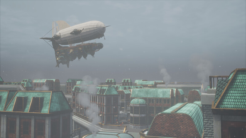 Airship extraction rope with guards closing in